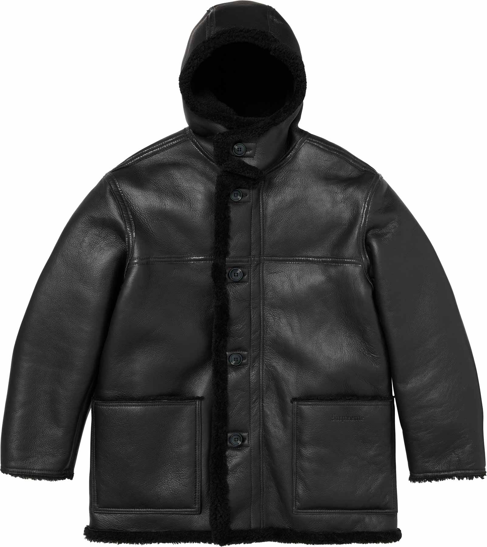 Supreme®/Schott® Hooded Shearling Coat view 6